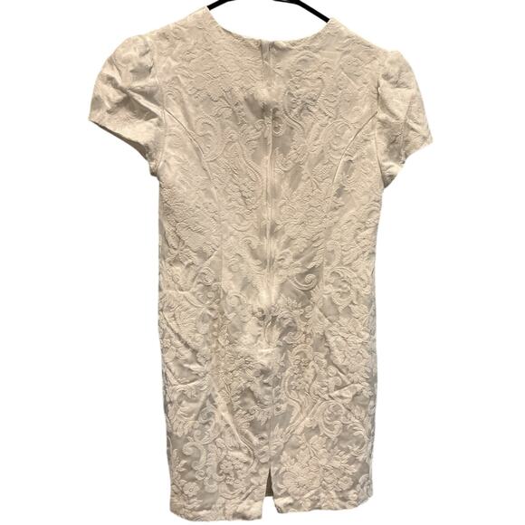 Vintage Jessica McClintock Girls Dress Size 8 White Embroidered Satin Formal - Picture 4 of 11